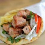 Greek souvlaki wrapped in a pita